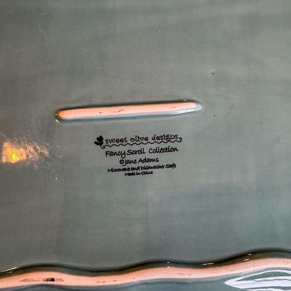 Sweet Olive Designs Fancy Scroll Collection by Jane Adams Teal Decorative Tray - Picture 6 of 8